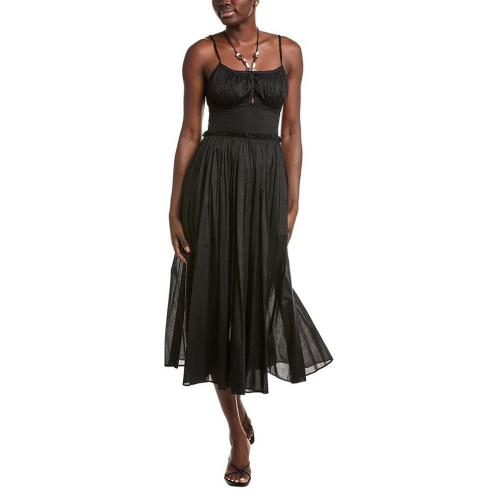 Maje Womens  Halter Neck Midi Dress, Gray